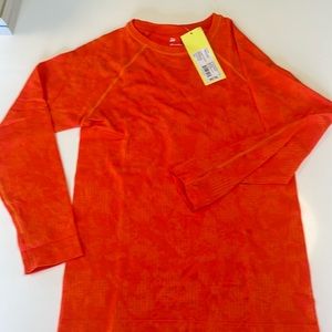 All in motion target boys medium (7/8) long sleeve orange shirt